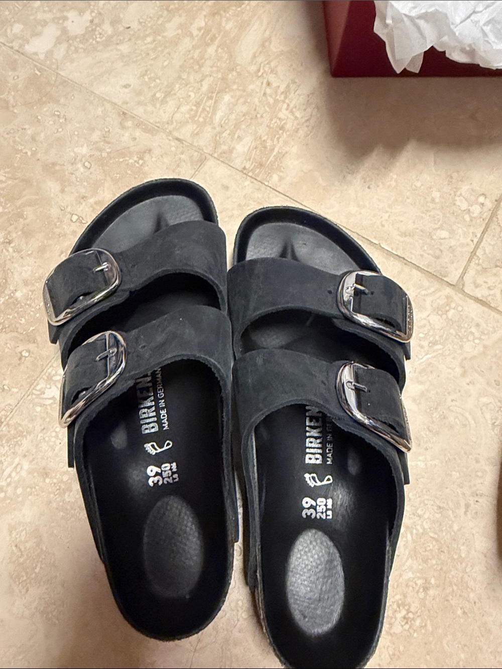 Birkenstock Black Double Buckle Sandals - Picture 2 of 4